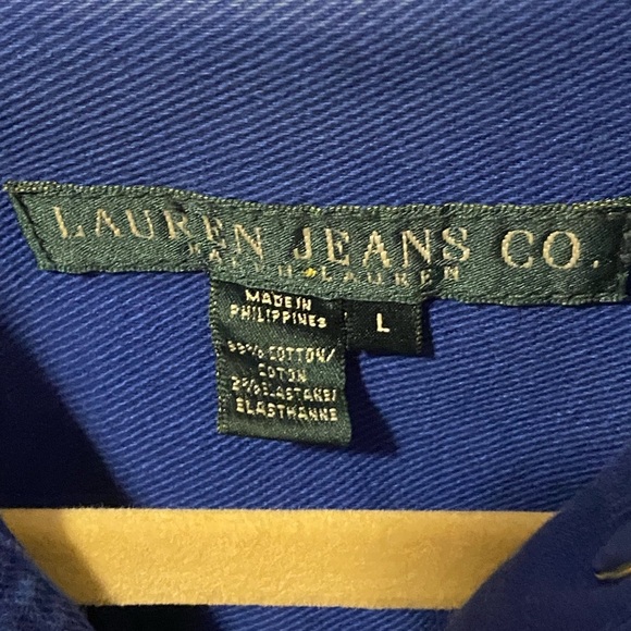 Vintage Ralph Lauren Cobalt Blue Denim Jacket Women’s Large - Picture 9 of 10